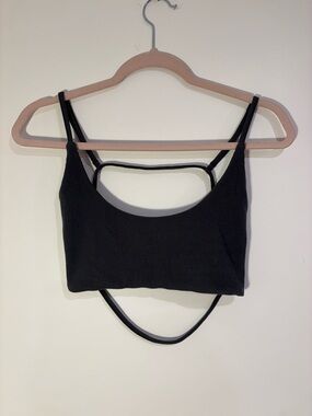 SHEIN Grey Strappy Ribbed Bandeau Tank